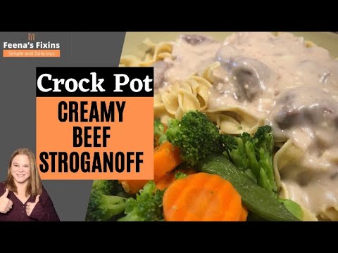 Crock Pot Creamy Beef Stroganoff - Simple and...