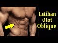 Cara melatih Otot perut samping ( OBLIQUE ) dengan tali karet Ban di rumah / Otan GJ