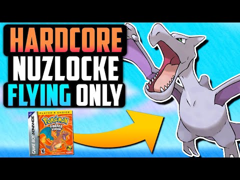 CAN I BEAT A POKÉMON FIRERED HARDCORE NUZLOCKE WITH ONLY FLYING TYPES!? (Pokémon Challenge)