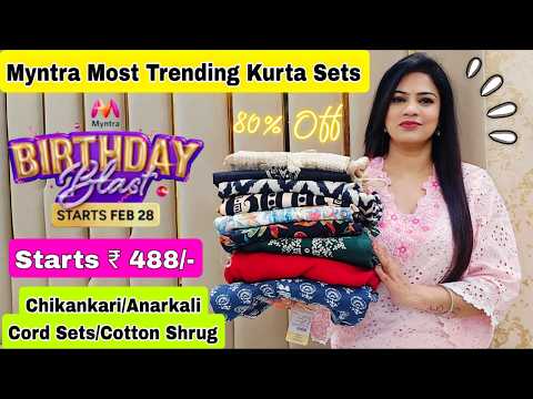 Myntra Top Trending Kurta Sets Starting 488,Myntra Birthday Blast Sale Upto 80% Off,Rajni Style Tips