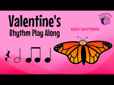 Valentine's Day Rhythm Play Along (Listening Challenge) with Half Notes