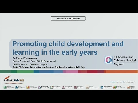 Promoting child development and learning in the child’s early years