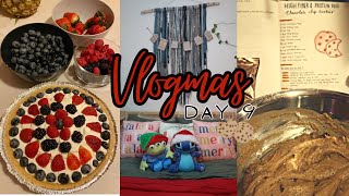 Bake with me, Cookies + Fruit Tart & Finish Decorating the Bedroom | VLOGMAS DAY 9