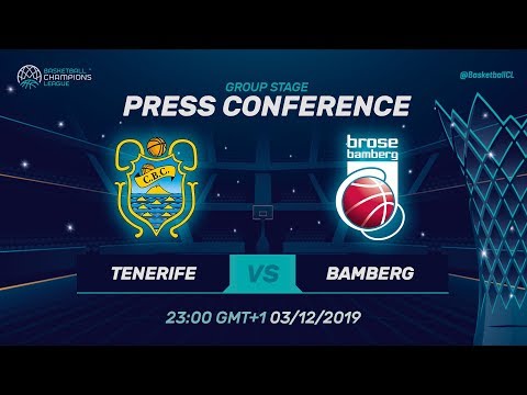 Iberostar Tenerife v Brose Bamberg - Press Conference -Basketball Champions League 2019-20