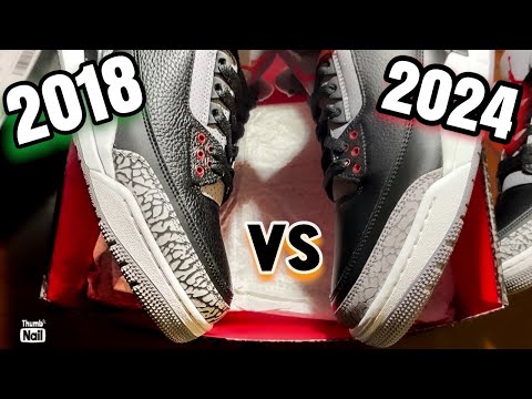 2024 vs 2018 Air Jordan Black Cement 3 Comparison Left Me SPEECHLESS 😶!!