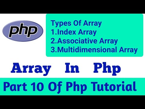 Array In Php Part 10 Index Array Associative Array Multidimensional Array In Php