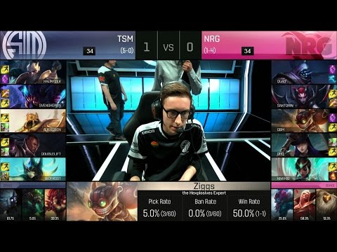 NRG vs TSM G2 - NA LCS Summer 2016 W3D3 - NRG Esports vs Team SoloMid