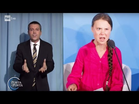 Saverio Raimondo: "I plastici di Vespa rovinano il pianeta" - Porta a porta 24/09/2019