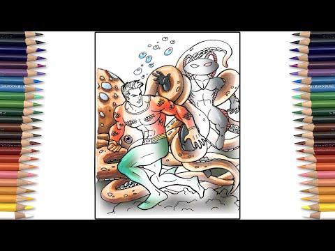 AQUAMAN Vs BLACK MANTA Coloring | Page Recoloring Page [NCS] Royalty - Fall To My Grave - My Heart