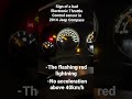 Jeep Compass 2014 Lightning symbol flashing on dashboard