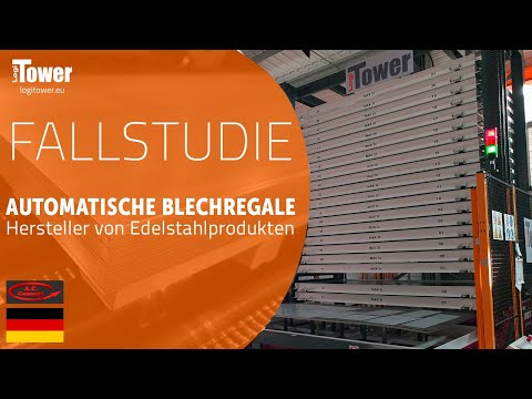 LOGITOWER: A.C. Concept - automatisierter Blechlagerturm, Designbereich Edelstahlteile