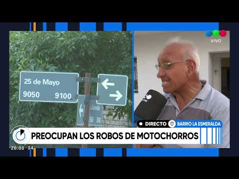 Barrio La Esmeralda: preocupan los robos de motochorros