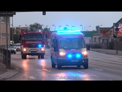 German Fire Command Van & 2 Tankers Responding - Dippoldiswalde area fire departments [25.7.2022]