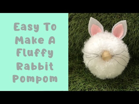 How To Make A Fluffy Rabbit Pompom - Easy Craft Tutorial