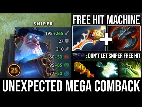This is Why You Shouldn't Let Sniper Free Hit | Unexpected Mega Creeps Comeback with Rapier - DotA 2