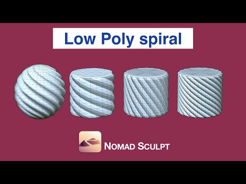 Low poly spiral | Nomad Sculpt