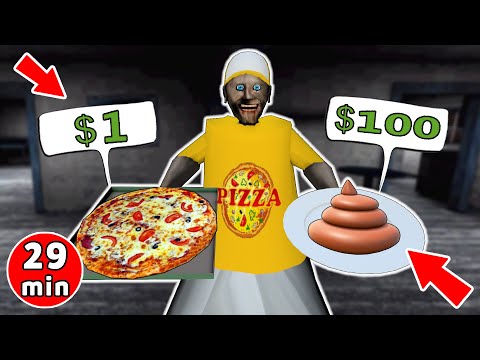 Granny vs Expensive Pizza vs Cheap Pizza - funny horror animation (30 mins of fun)