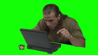 Shawn Michaels using a computer green screen