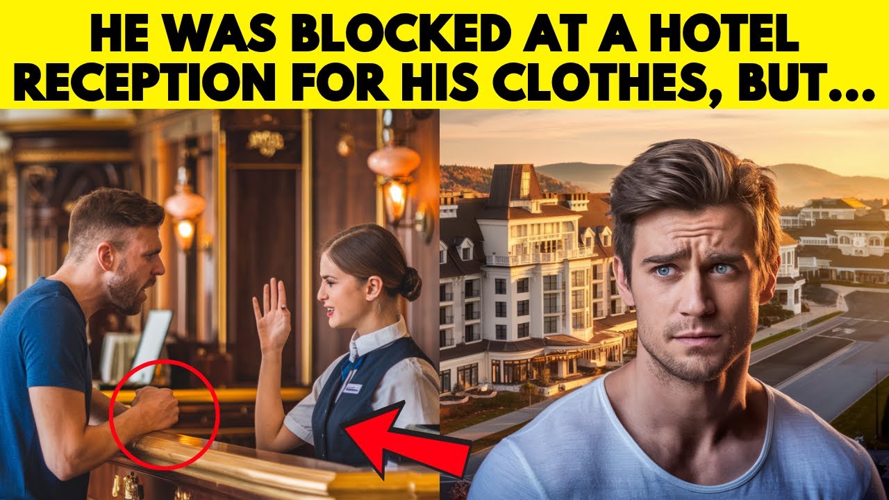 MILLIONAIRE DISGUISED AS POOR BLOCKED AT HOTEL RECEPTION FOR HIS CLOTHES, BUT HE WAS THE OWNER