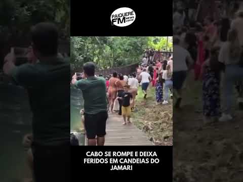 CABO SE ROMPE E PONTE DESABA! 🚨 Pânico em apresentação de "sereia" em Rondônia