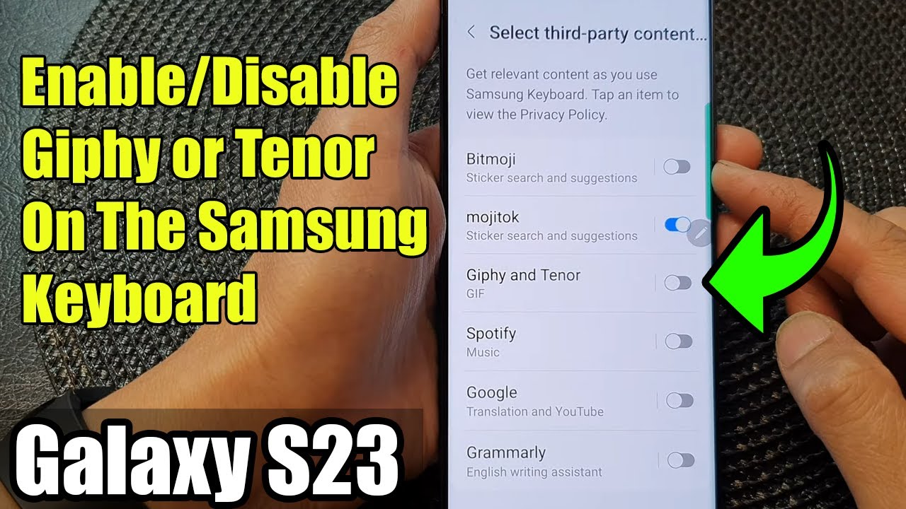 Galaxy S23's: How to Enable/Disable Giphy or Tenor On The Samsung Keyboard