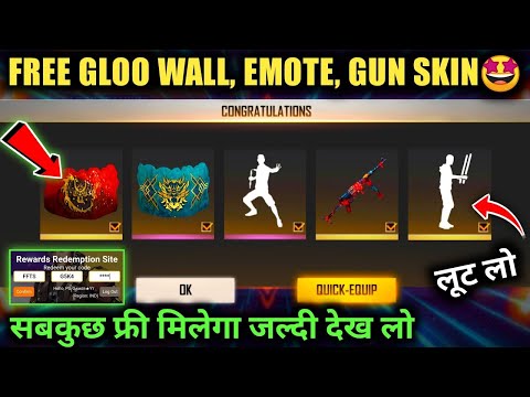Free gloo wall skin and emots 🤩 ! Free fire world series new event !  FFWS REDEEM !