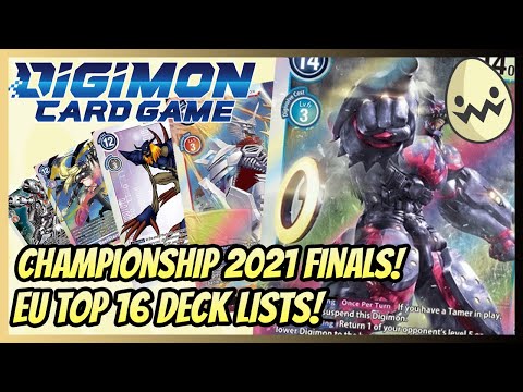 Digimon Card Game: Championship 2021 Finals! EU Top 16 Deck Lists!
