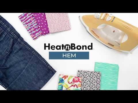 Part of a video titled How to Use ThermOWeb's HeatnBond Hem Tape - YouTube