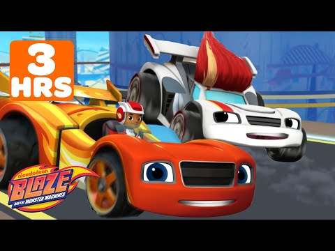 3 HOUR MARATHON of Blazing Monster Machine Races & Rescues! 🚗💨 #2 | Blaze and the Monster Machines