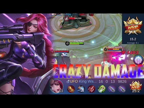 Lesley Crazy Damage | Top 1 Global Lesley Build | Lesley Gameplay - Mobile Legends
