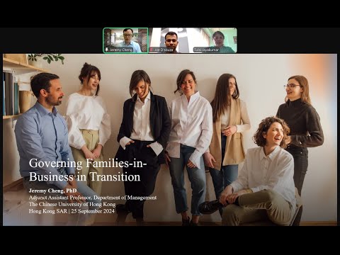 Family Business & Entrepreneurship Research Presentation Series | Dr. Jeremy Cheng