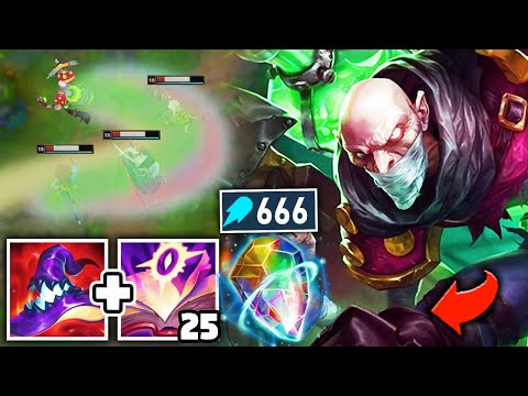 WHEN SINGED HITS 666 ABILITY POWER AT 25 MINUTES! (SUPER TOXIC GAS) - League of Legends