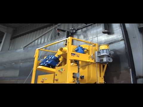 SPE V3-16 Vertical Shot Blaster Winch Demonstration