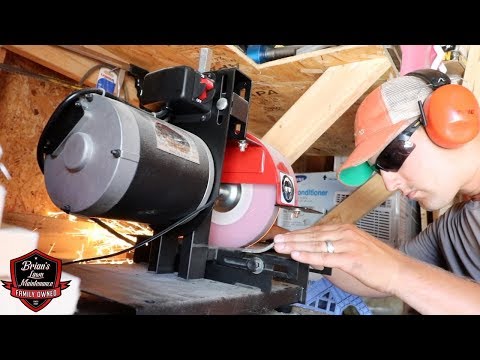 Sharpening Dull Lawn Mower Blades!! ► Worth It Or Bust? ► 1 Year Update On The Oregon Blade Grinder