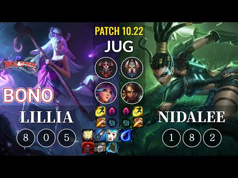 KT Bono Lillia vs Nidalee Jungle - KR Patch 10.22