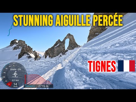 [4K] Skiing Tignes, Stunning Aiguille Percée - Black Red Blue to Col des Vés, France, GoPro HERO13