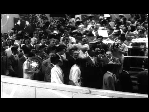 Anastas Mikoyan inaugurates Soviet Trade Fair in Tokyo, Japan. HD Stock Footage