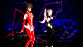 [MMD] Kiss me Aishiteru - Luka & Meiko Devil Cosplay Belldandy [HD] 1080p