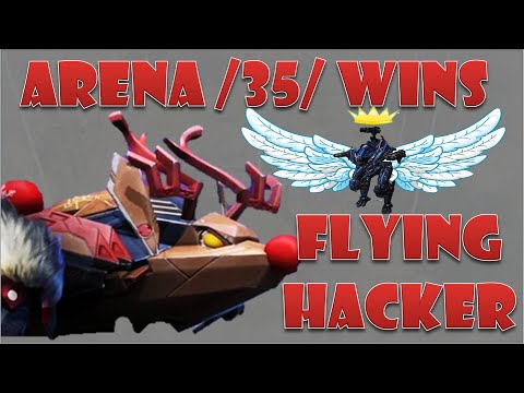 Flying Hacker in Arena but no problem i got the Giftbringer Fenrir 35 wins completed war robots