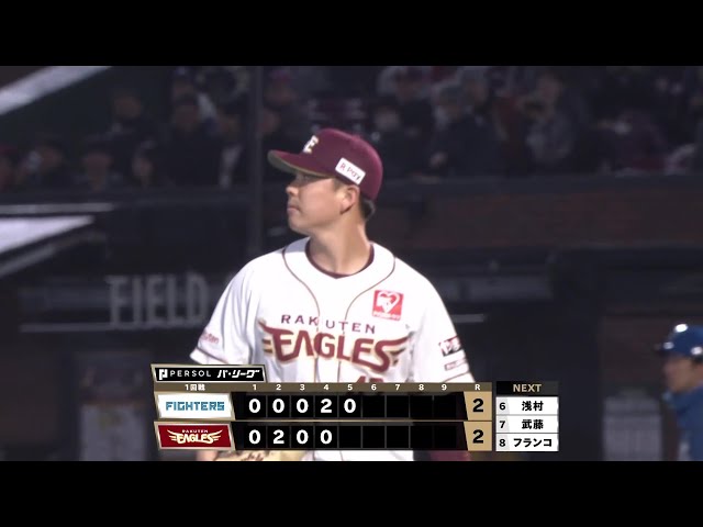 【5回表】イーグルス・藤井聖 満塁のピンチを迎えるもショートゴロに抑え無失点で切り抜ける!! 2025年4月8日 東北楽天ゴールデンイーグルス 対 北海道日本ハムファイターズ