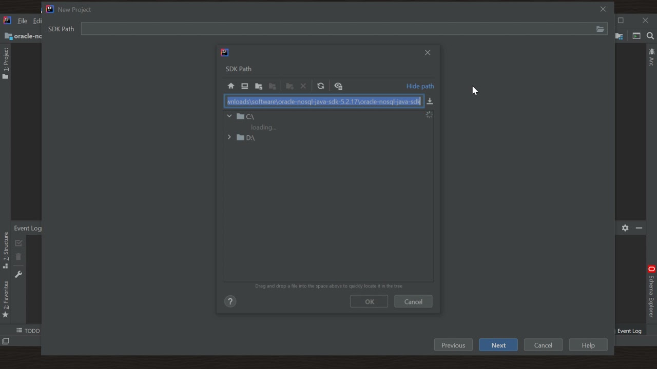 Connecting to an on Premise secure Oracle NoSQL Database  from IntelliJ Plugin