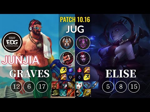 EDG JunJia Graves vs Elise Jungle - KR Patch 10.16