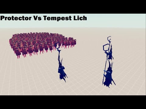 TABS 200v3 Protector Vs Tempest Lich-Totally Accurate Battle Simulator