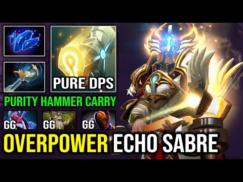 Echo Sabre Omniknight is Overpower | WTF Pure Hammer DPS Crazy Right Click Offlane Carry Pro DotA 2