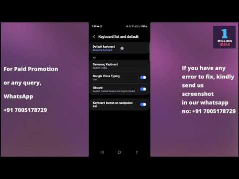 Change Default Keyboard in Samsung A33