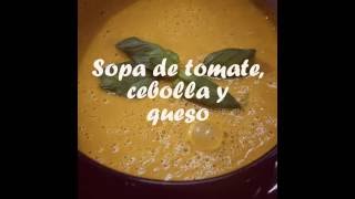Sopa de tomate, cebolla y queso en TurboBlender