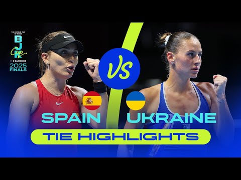 Spain v Ukraine Full Tie Highlights | 2025 Billie Jean King Cup Finals |  Quarter-Final