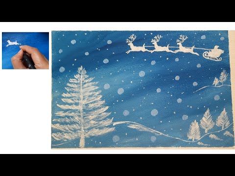How to paint Santa's reindeer 🎄❄️⭐/ Acrylic painting Santa's reindeer/wings of your art