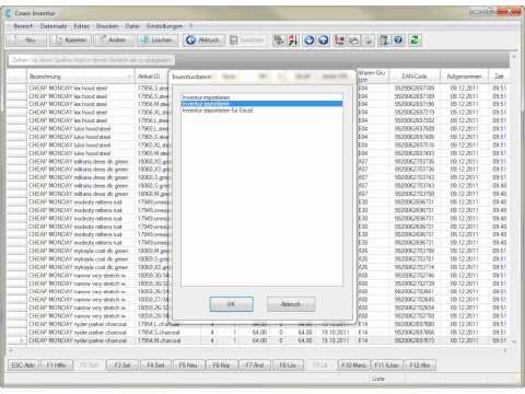 Kapitel 12: Inventurdaten exportieren in DdD Cowis backoffice / Warenwirtschaft