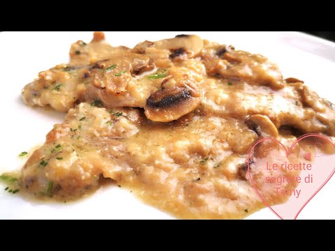 Scaloppine ai funghi morbide e cremose